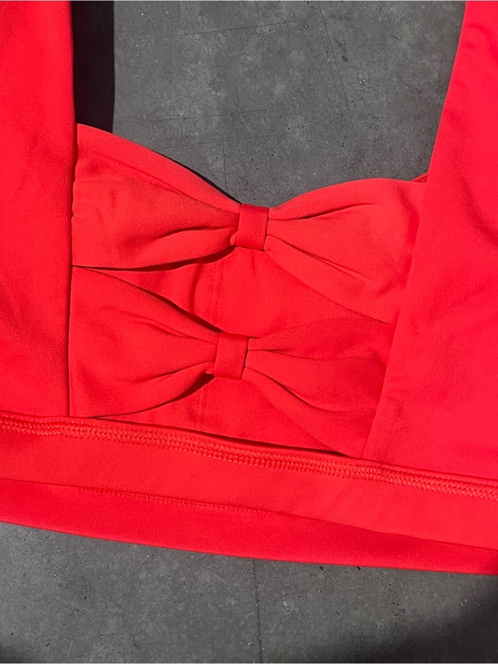 Blogilates Red Bow-Accent Sports Bra